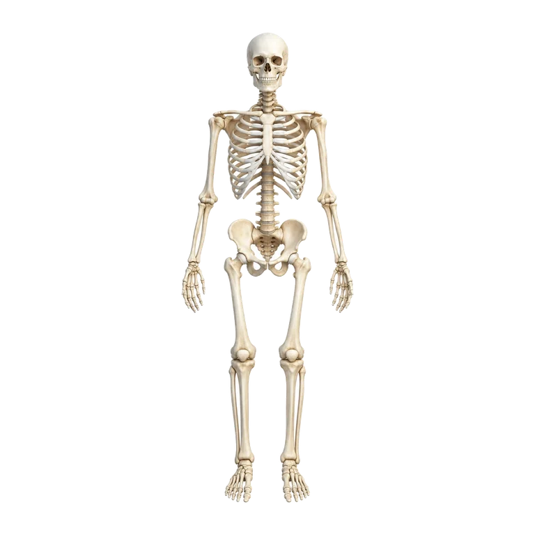 骨骼系统的 3D 教育示意图